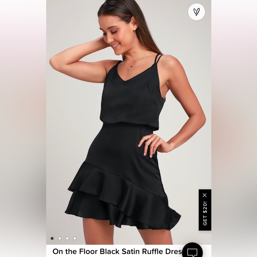 Lulus Black Ruffle Mini Dress